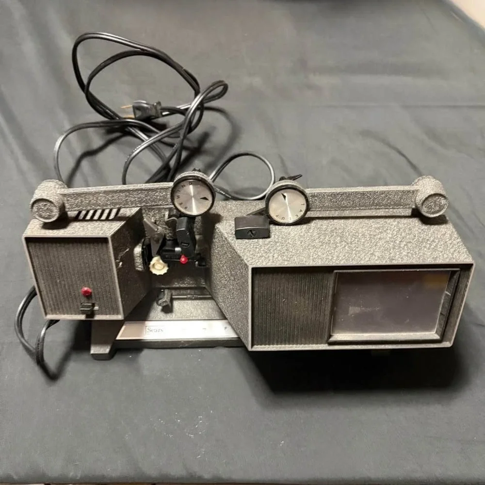Vintage Sears 9380 8mm Action Movie Film Editor Viewer Box Light Works